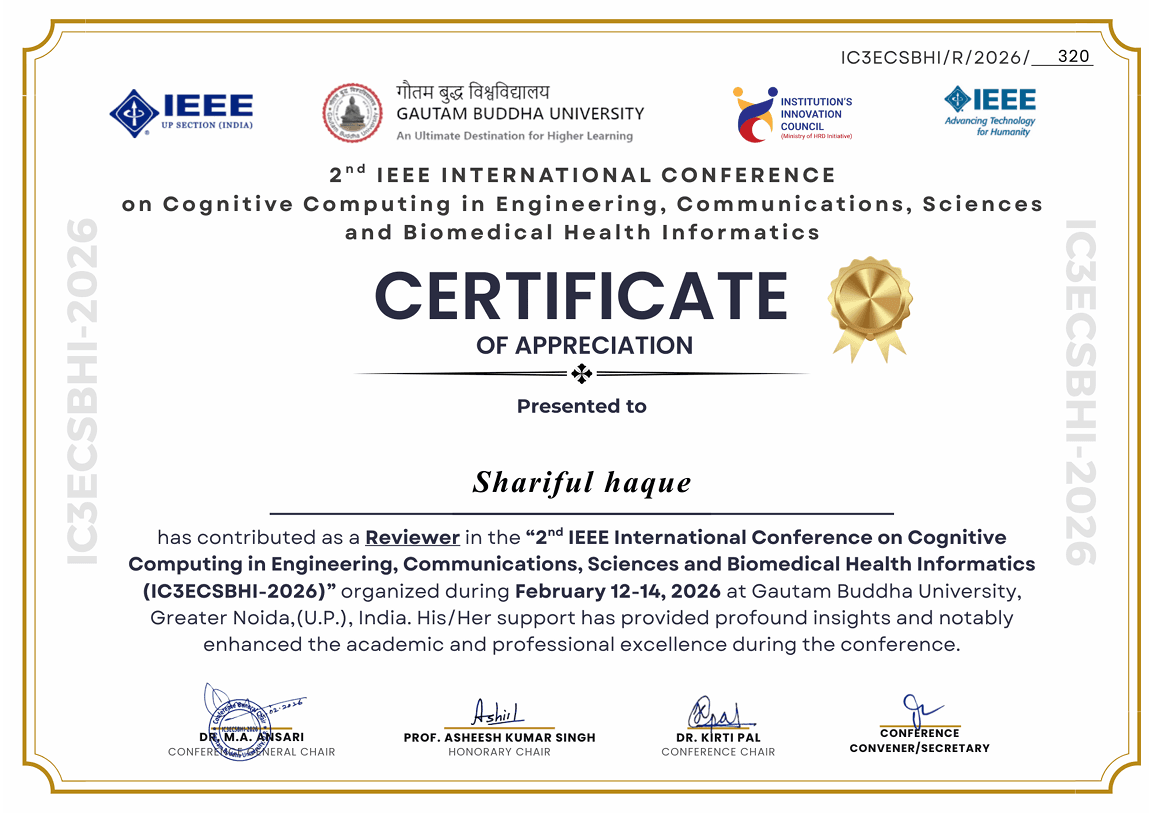 2nd IEEE INTERNATIONAL CONFERENCE on Cognitive Computing in Engineering, Communications, Sciences and Biomedical Health Informatics