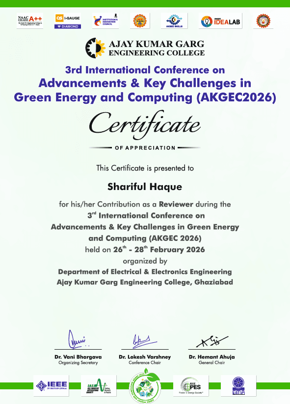 3rd International Conference on Advancements & Key Challenges in Green Energy and Computing (AKGEC2026)